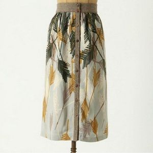 Flurried Plumes MIDI Skirt